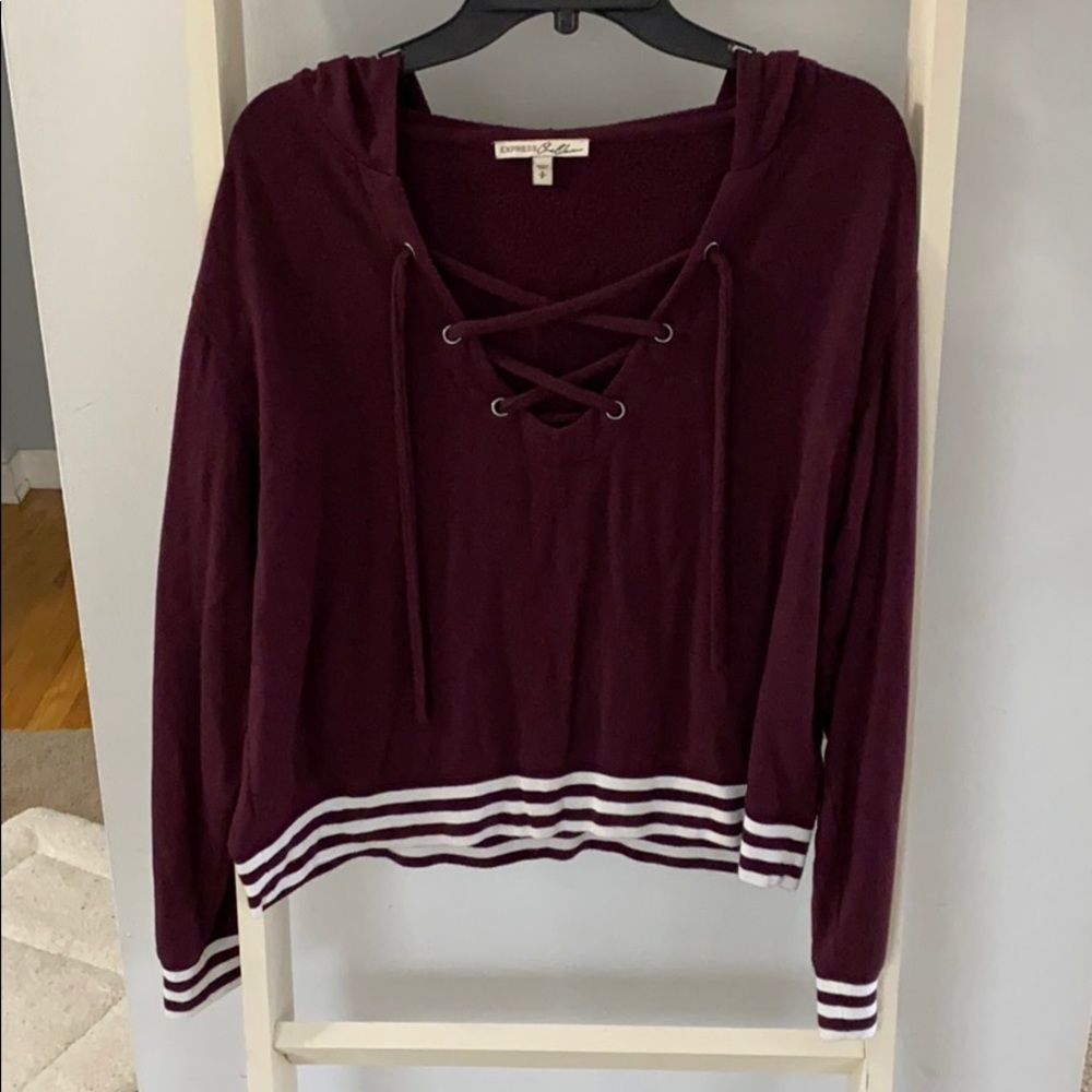 Express One Eleven Crop Hoodie